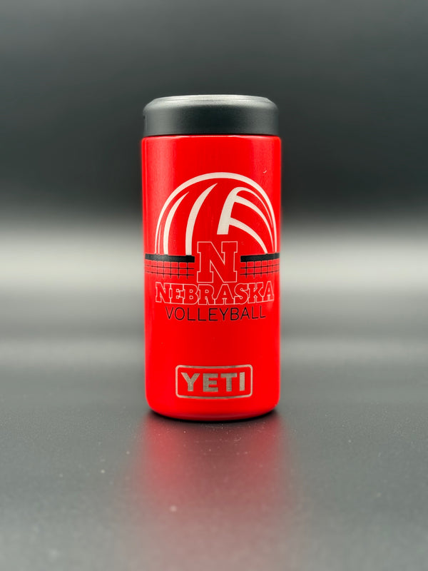 Husker Vball Slim Colster Red