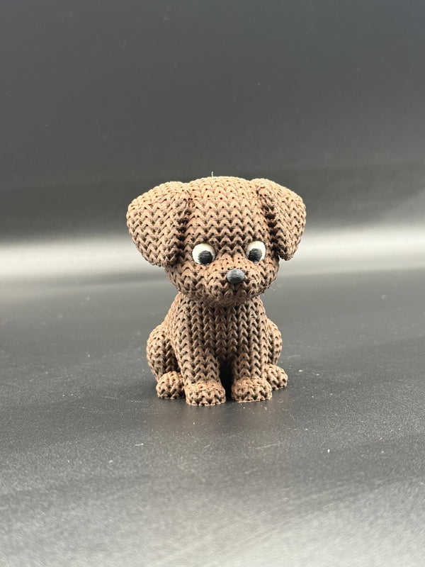 Knitted Brown Dog